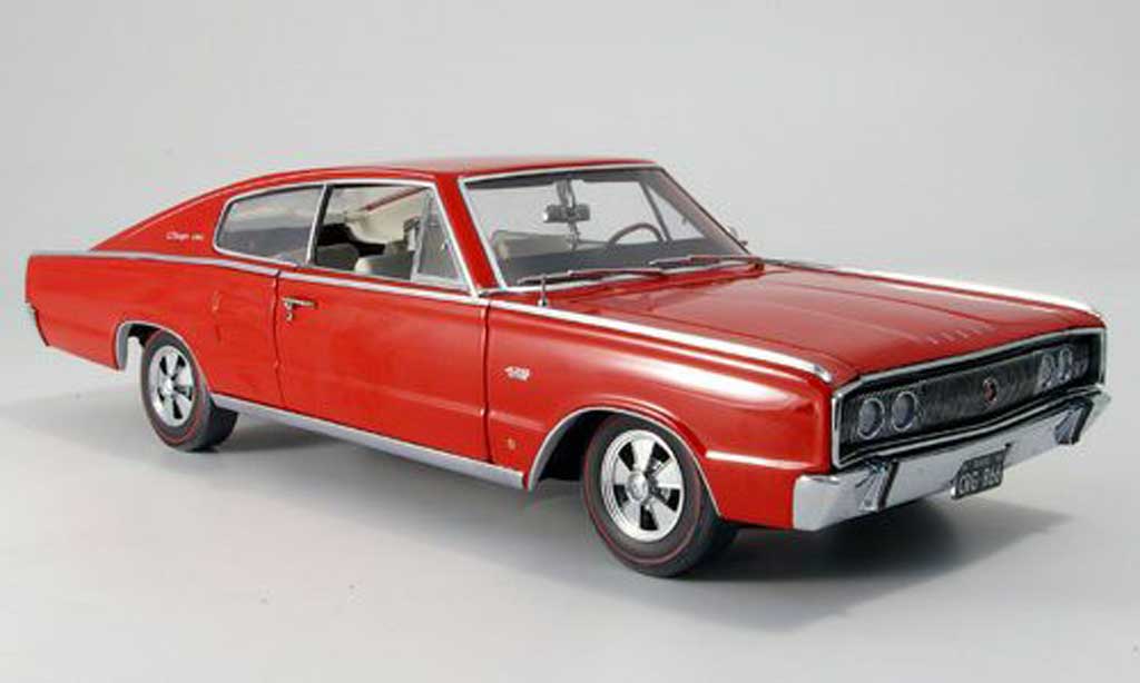 Dodge Charger 1966 1/18 Ertl 1966 426 hemi rood modelauto