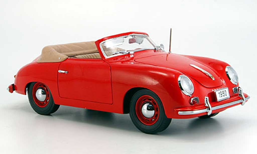 Porsche 356 1950 1/18 Signature 1950 cabriolet rood (premium) modelauto