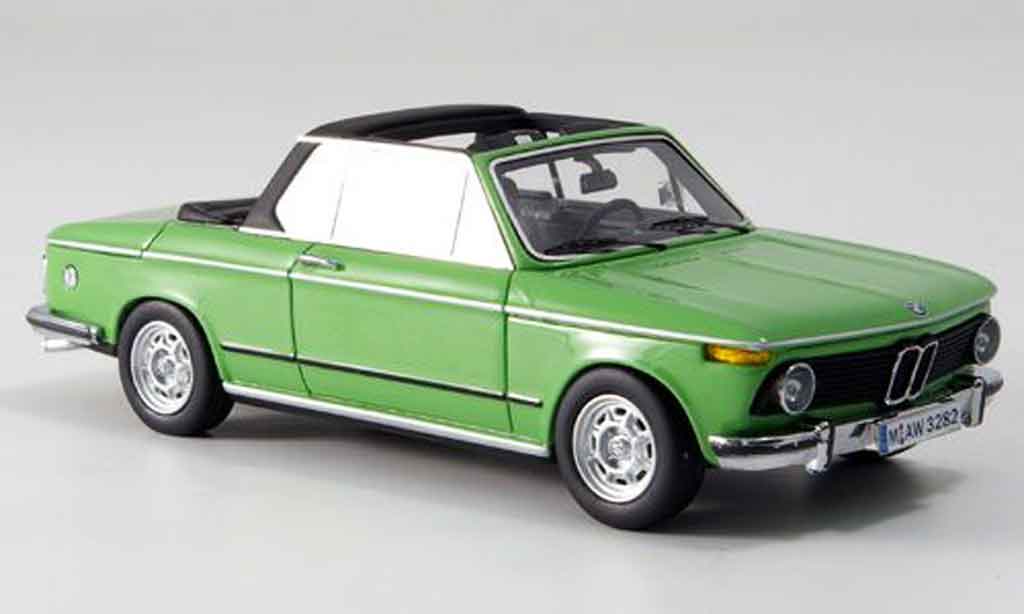 Bmw 2002 Tii 1/43 Neo Tii E10 Baur Cabrio grun 1974 modelauto