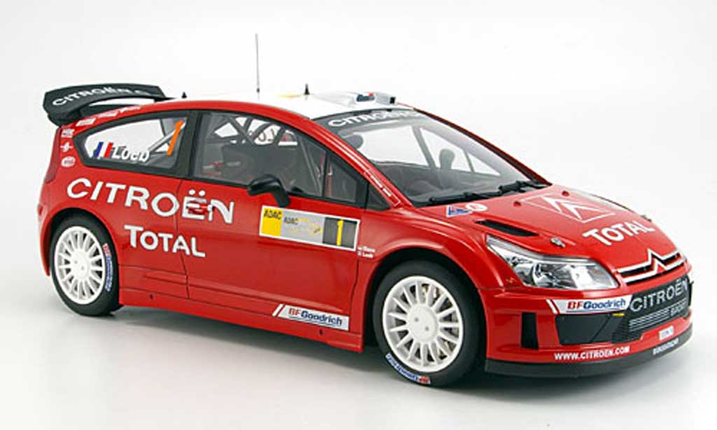 Citroen C4 WRC 1/18 Autoart WRC loeb/ elena no.1 sieger brd rallye 2008 modelauto