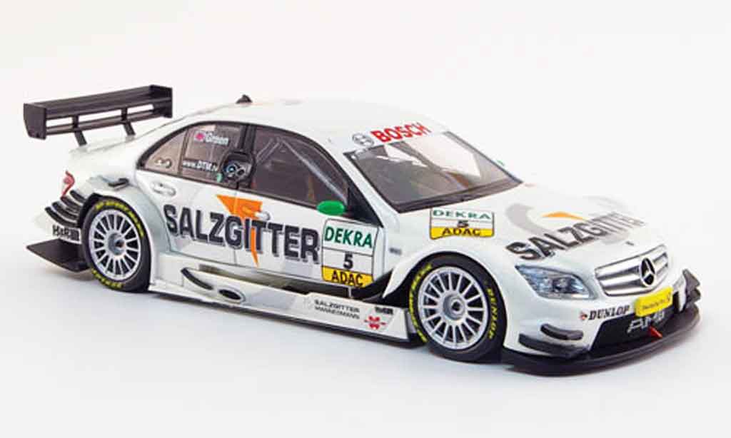 Mercedes Classe C 1/43 Minichamps No.5 Salzgitter AMG Green DTM 2008 modelauto