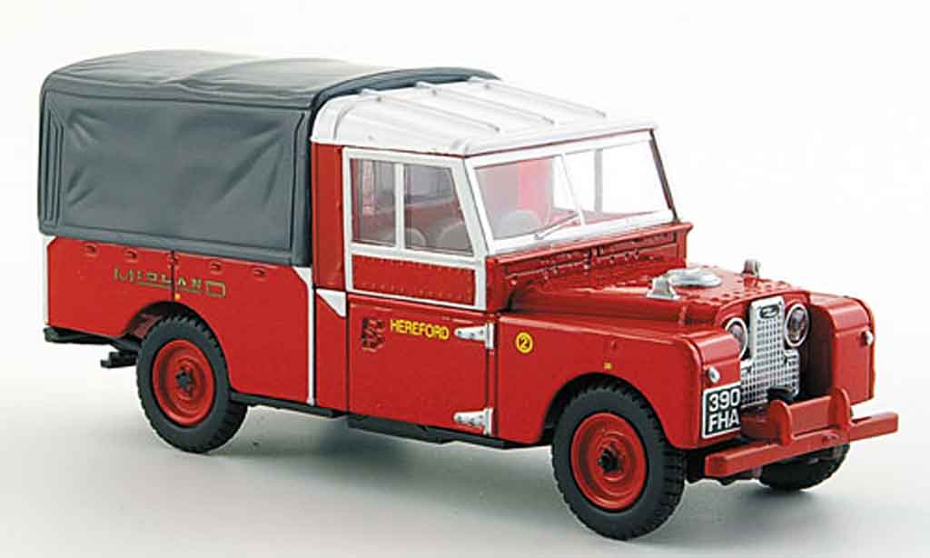 Land Rover Series 1 109 1/43 Oxford 109 rood Pick Up modelauto