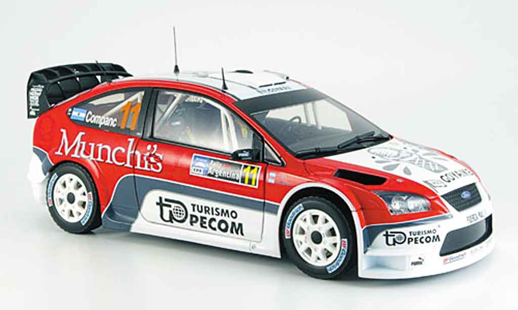 Ford Focus RS WRC 1/18 Sun Star RS WRC zilver perzex/ companc modelauto