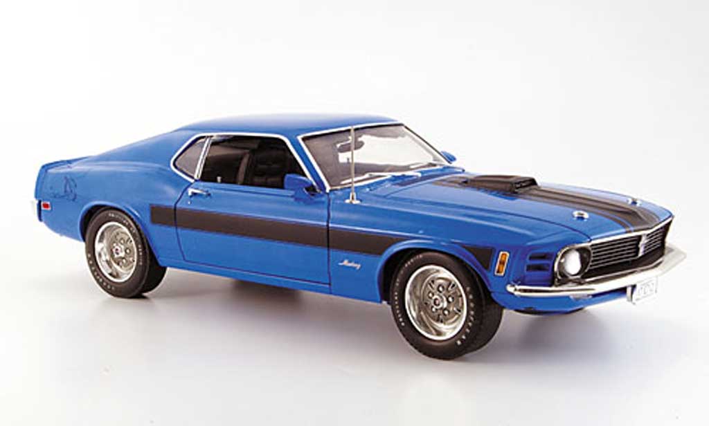 Ford Mustang 1970 1/18 Highway 61 1970 sidewinder special blauw/zwart modelauto