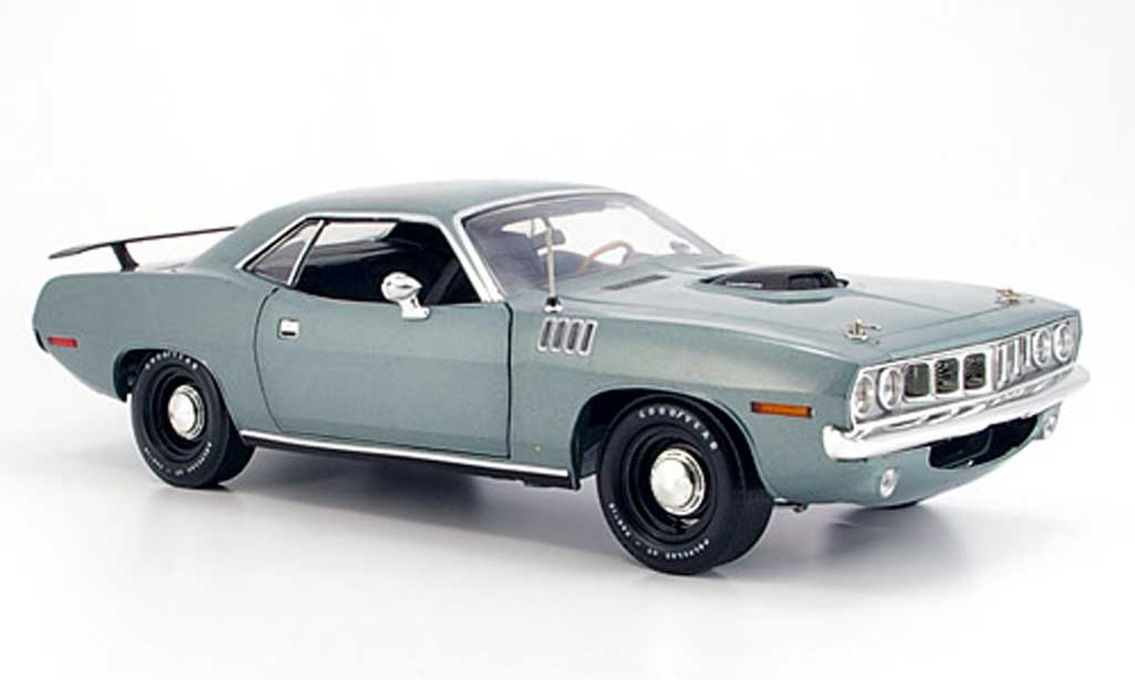 Plymouth Cuda 1970 1/18 Highway 61 1970 grijs modelauto