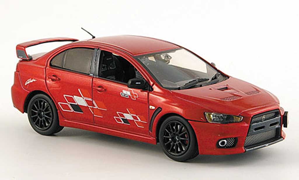Mitsubishi Lancer Evolution X 1/43 Vitesse Evolution X rood Ralli Art 2008 modelauto