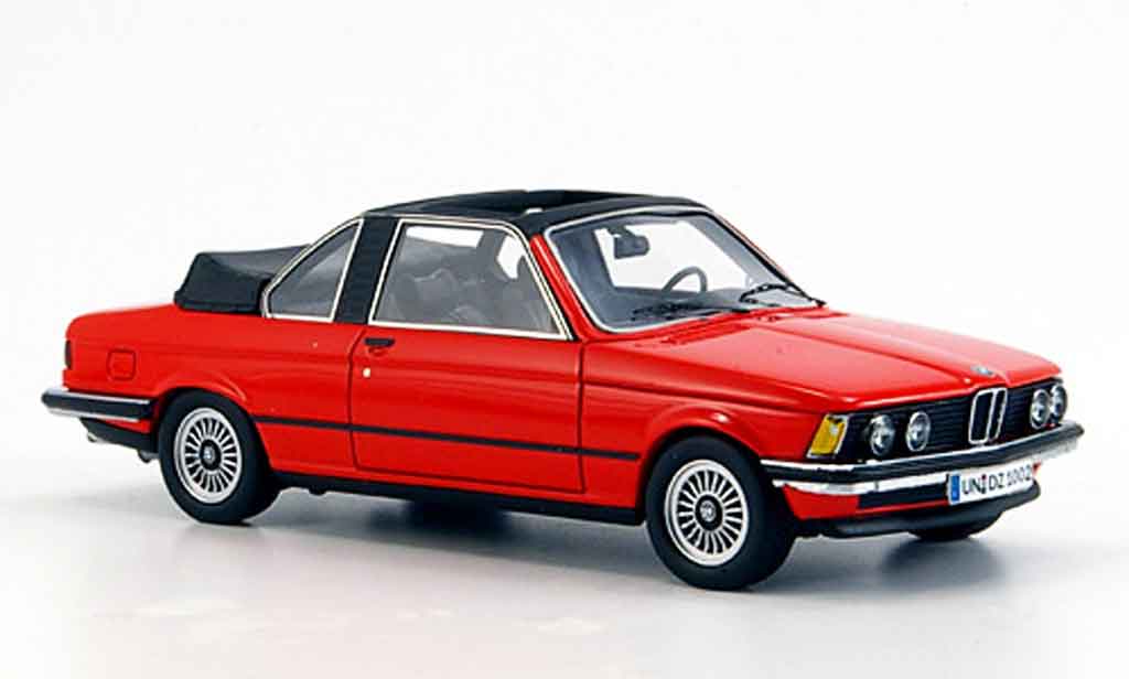 Bmw 323 1/43 Neo (E21) Baur Cabriolet rood 1979 modelauto