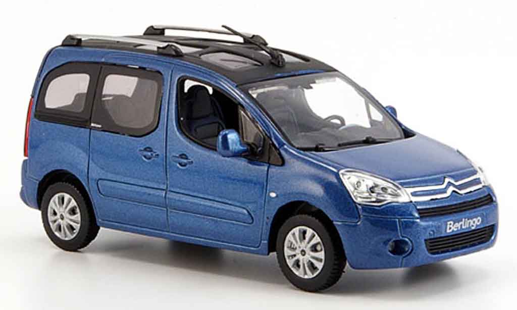 Citroen Berlingo 1/43 Norev blauw fenster 2008 modelauto