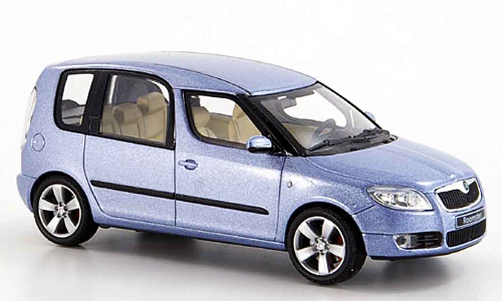 Skoda Roomster 1/43 Abrex grijs metallic blauw 2006 modelauto