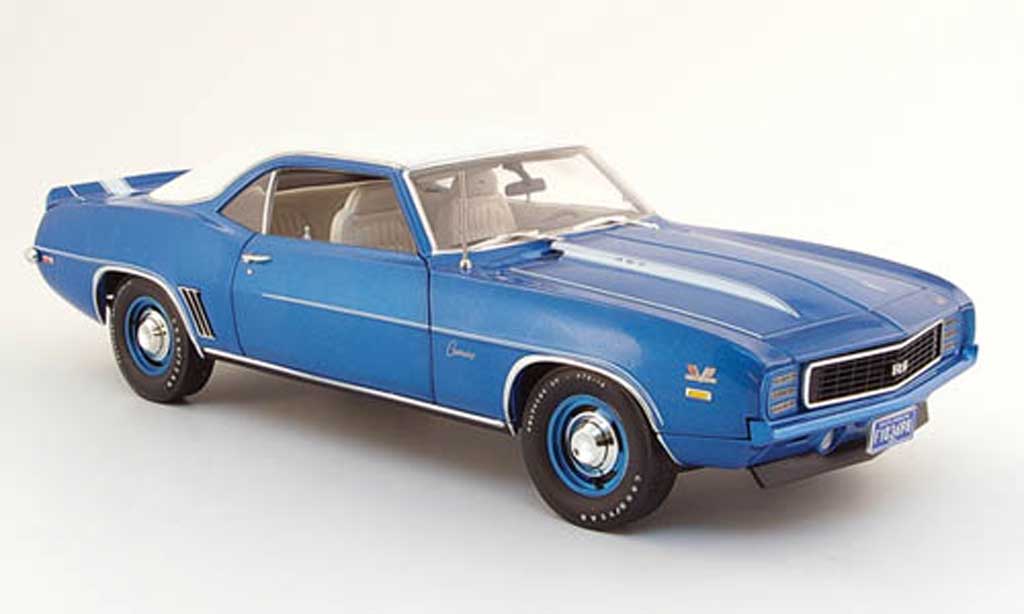 Chevrolet Camaro ZL1 1/18 Highway 61 ZL1 zl-1 copo rs 427 blauw wit 1969 modelauto