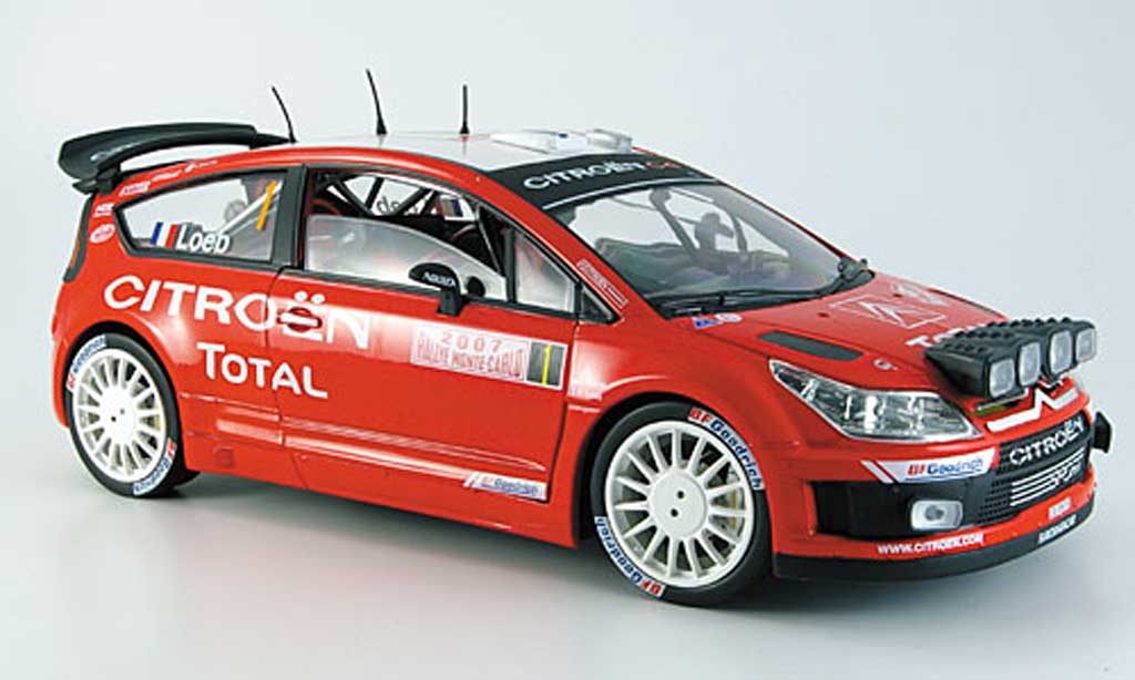 Citroen C4 WRC 2007 1/18 Solido WRC 2007 No.1 Loeb/Elena Rallye Monte Carlo modelauto