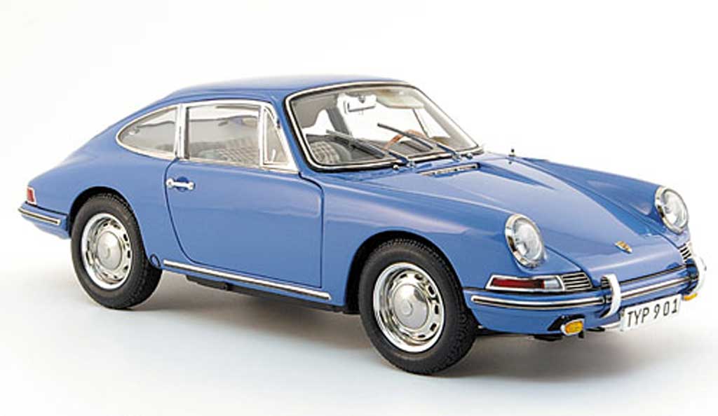 Porsche 901 1964 1/18 CMC 1964 (serie) blauw innenausstattung grijs modelauto