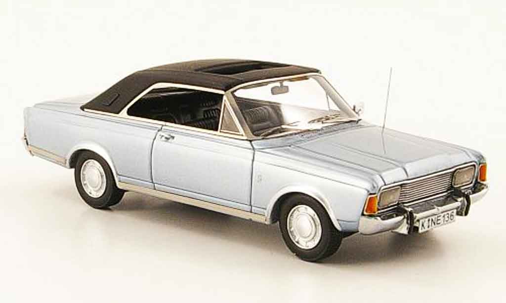 Ford Taunus 1971 1/43 Neo 1971 (P7b) 20M Coupe blauw zwart modelauto