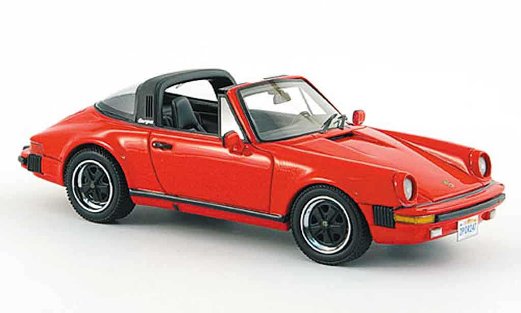 Porsche 930 Targa 1/43 Neo Targa Carrera Targa rood USA Version 1985 modelauto
