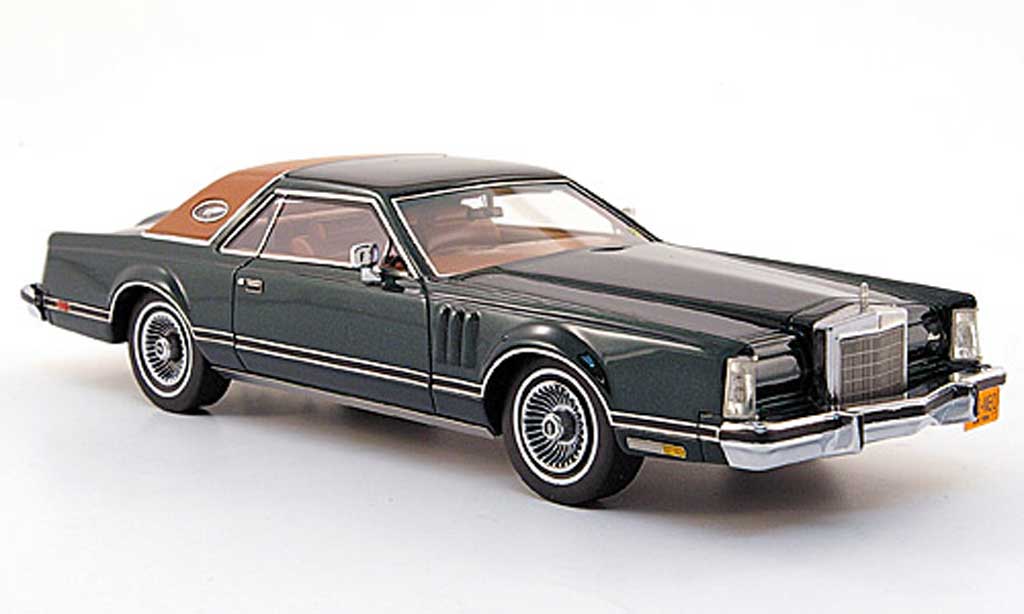 Lincoln Continental 1978 1/43 Neo 1978 Mark V zwart-groen modelauto
