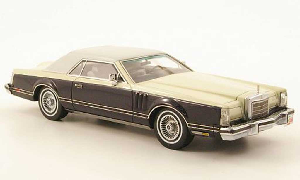 Lincoln Continental 1979 1/43 Neo 1979 Mark V blauw/creme/wit modelauto