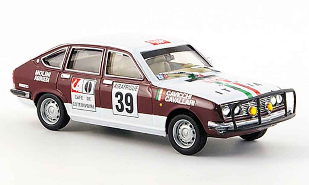 Lancia Beta berline 1/43 Pego sedan no.39 italia rallye bandama 1973 modelauto