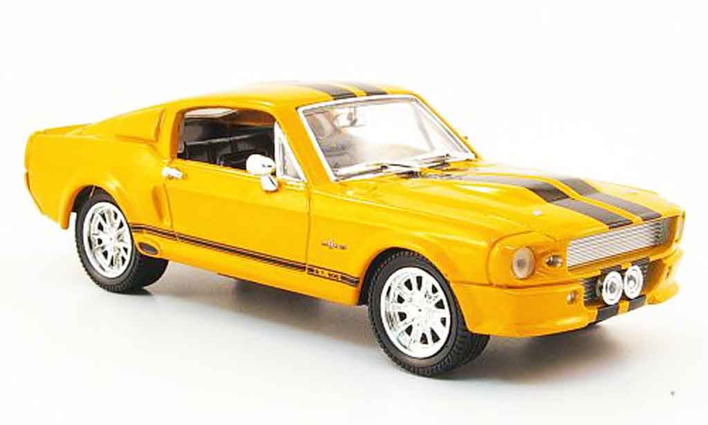 Shelby GT 500 1/43 Yat Ming oranje zwart 1967 modelauto
