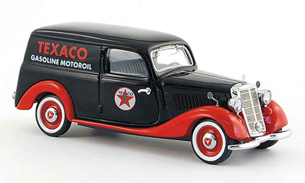 Mercedes 170 1/43 Schuco V Kasten Texaco zwart rood modelauto