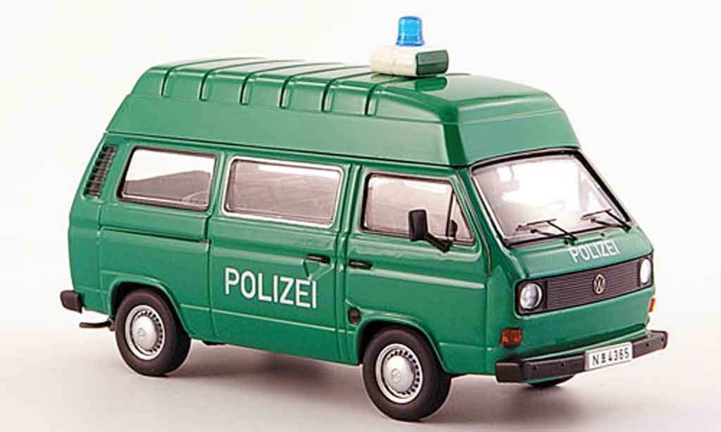 Volkswagen Combi 1/43 Premium Cls t 3 a hochraumbus politie grun wit modelauto