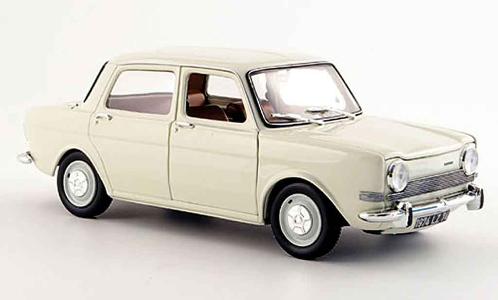 Simca 1000 1/18 Norev ls wit 1974 modelauto