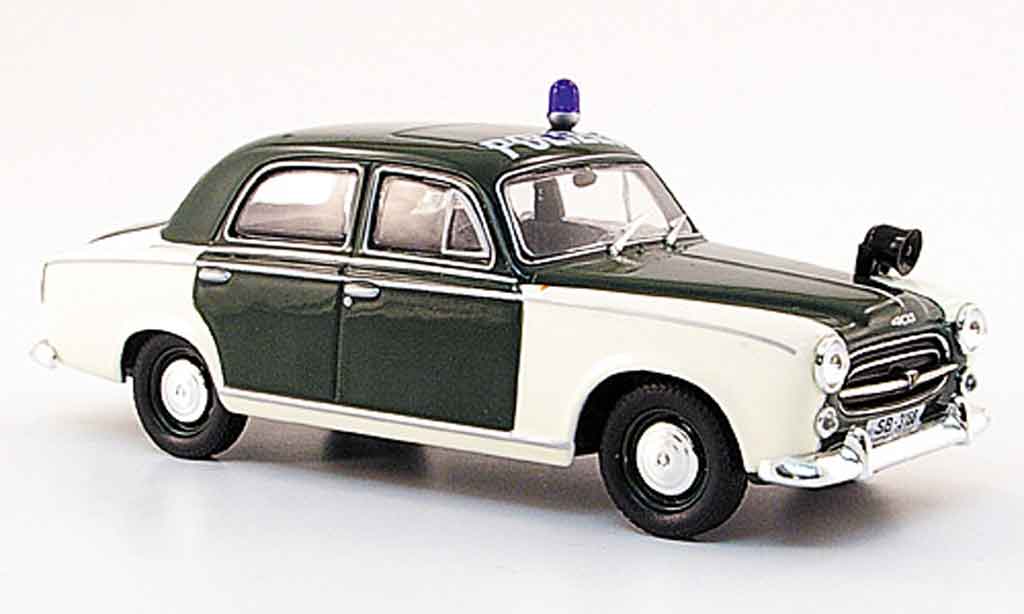 Peugeot 403 Berline 1/43 Norev Sedan politie saarbrucken 1959 modelauto