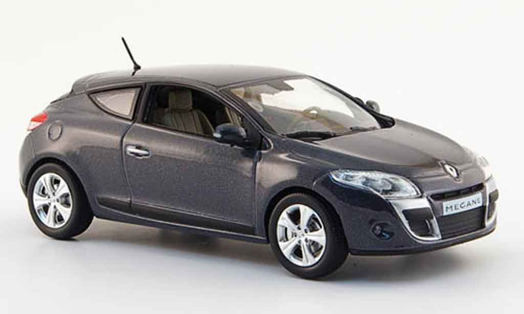 Renault Megane 1/43 Norev coupe grijs 2009 modelauto