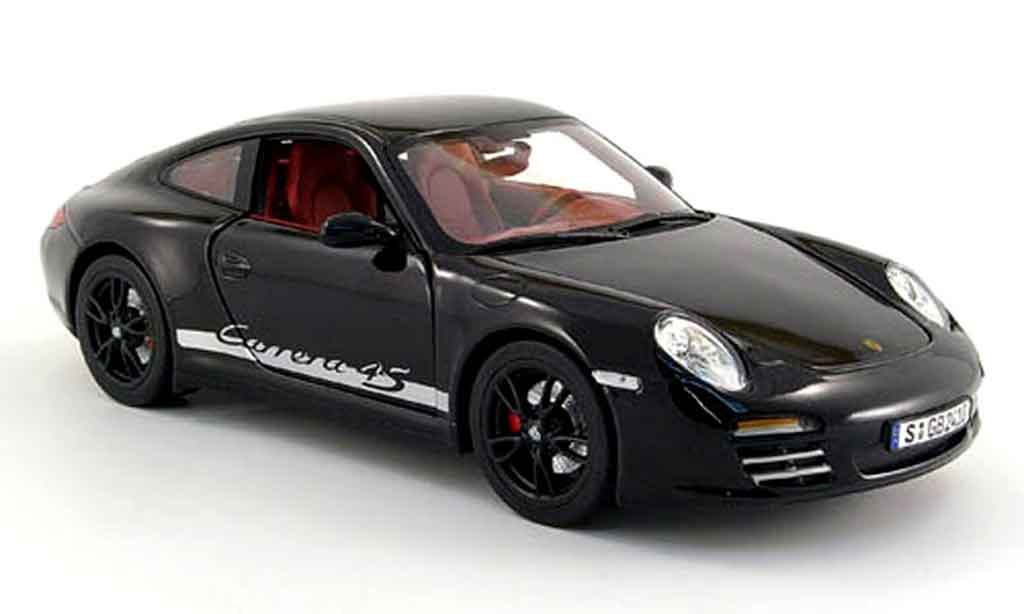 Porsche 997 4S 1/18 Norev 4S zwart 2008 modelauto