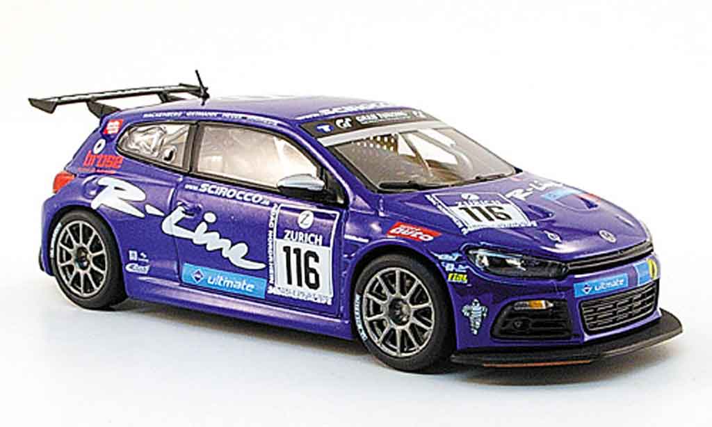 Volkswagen Scirocco 1/43 Norev scirocco gt 24 no.116 r line 24h nurburgring 2008 modelauto