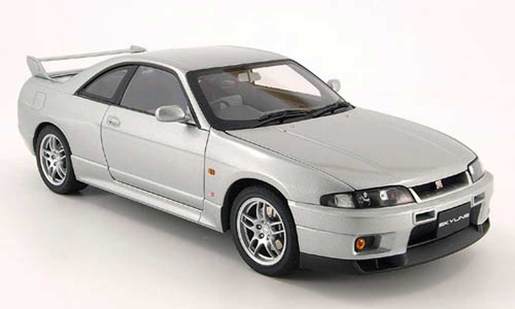 Nissan Skyline R33 1/18 Autoart R33 r33 gt-r v-spec grijs 1997 modelauto