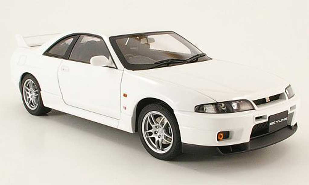 Nissan Skyline R33 1/18 Autoart R33 gt-r v-spec wit 1997 modelauto