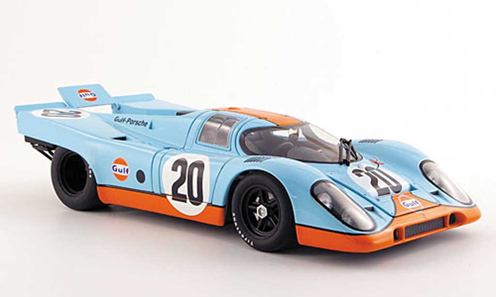 Porsche 917 1971 1/18 Autoart 1971 k no20 gulf steve mcqueen 24h le mans modelauto