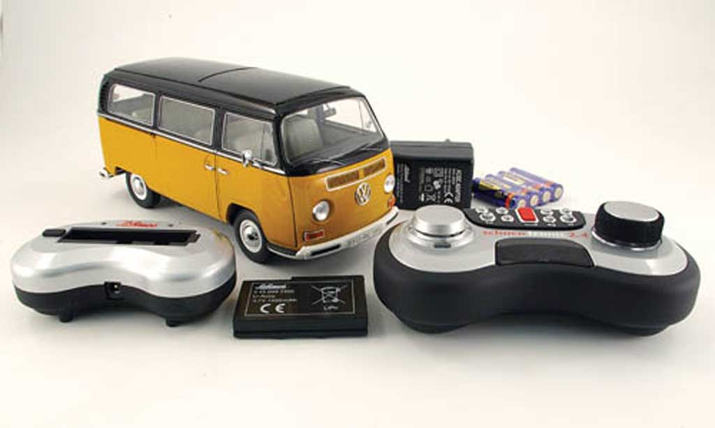 Volkswagen Combi 1/18 Schuco t2a fensterbus geel/zwart modelauto