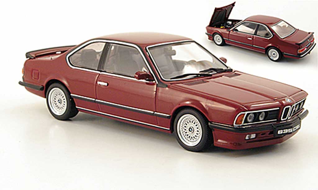 Bmw 635 CSI 1/43 Autoart M rood modelauto