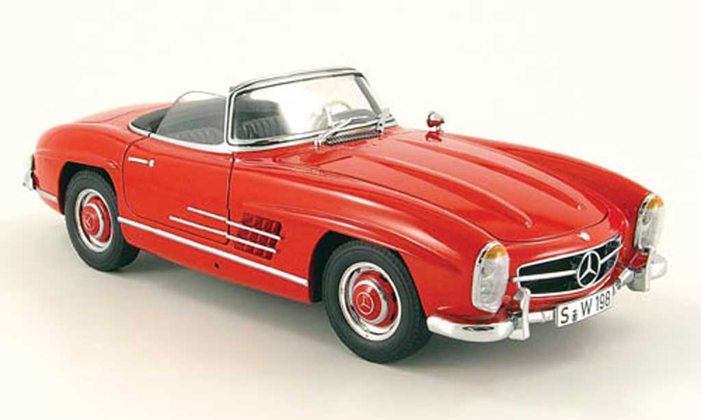 Mercedes 300 SL 1/18 Minichamps SL roadster (w 198 ii) rood 1957 modelauto