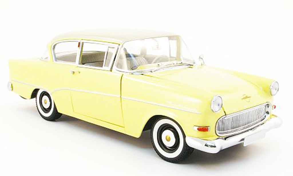 Opel Rekord 1/18 Minichamps p1 geel/wit 1958 modelauto