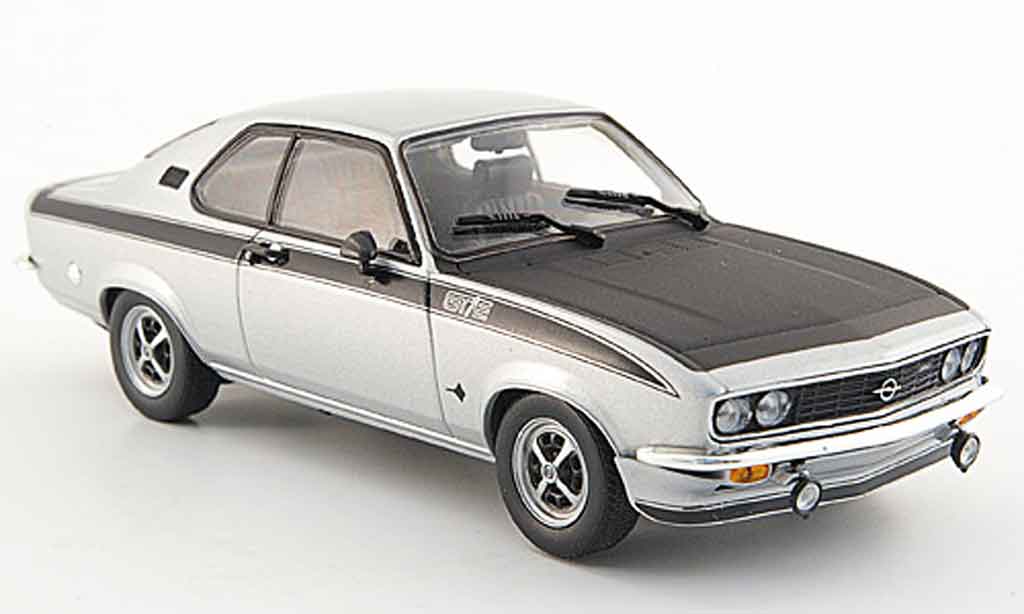 Opel Manta A 1/43 Minichamps A gt e grijs metallic 1974 modelauto