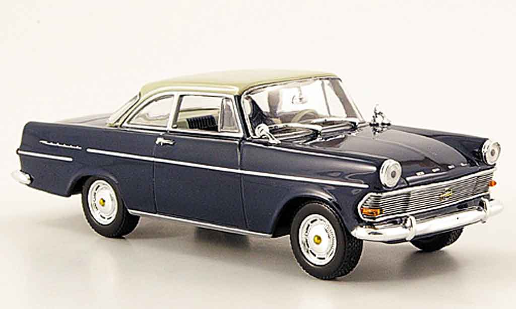 Opel Rekord 1/43 Minichamps p 2 coupe blauw grijs 1960 modelauto