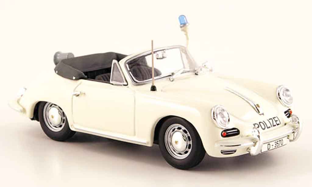 Porsche 356 1/43 Minichamps 1965 C Cabriolet politie Dusseldorf modelauto