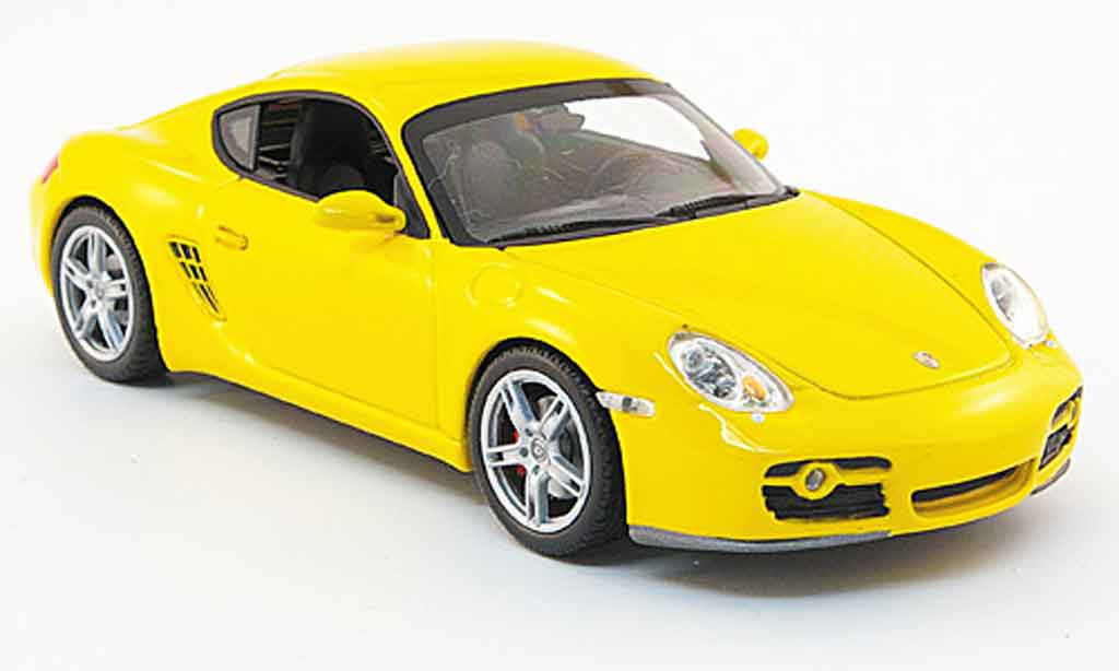 Porsche Cayman S 1/43 Minichamps S (987) geel Linea Giallo 2008 modelauto