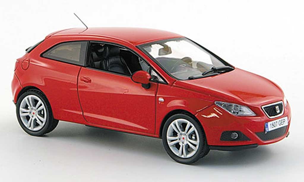 Seat Ibiza 1/43 J Collection SC rood 3-portes 2008 modelauto