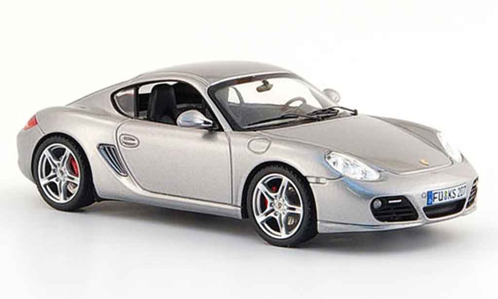 Porsche Cayman S 1/43 Schuco S grijs metallic 2009 modelauto