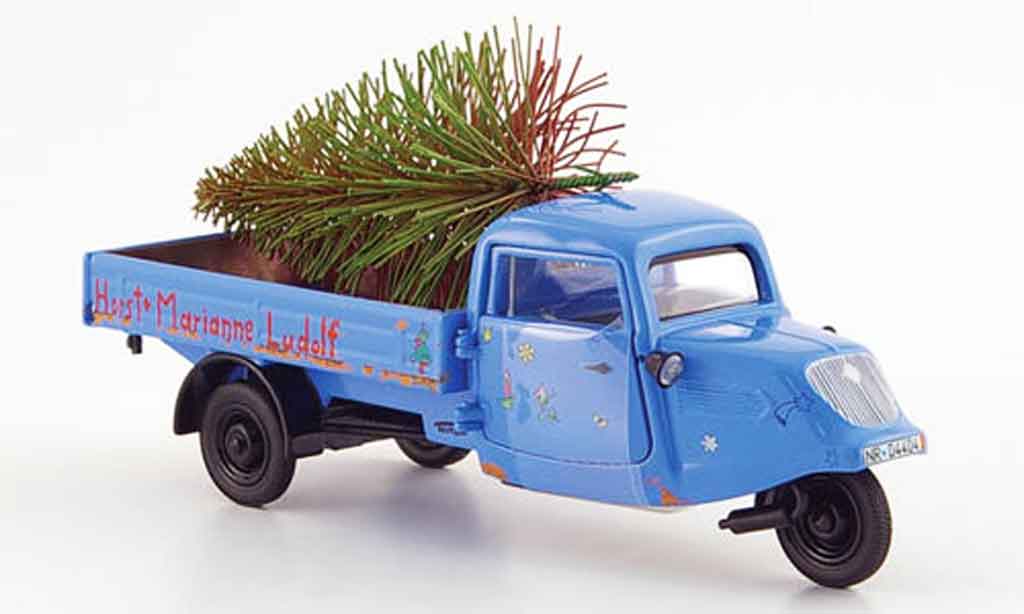 Seat Tempo 1/43 Schuco handreirad blauw horst & marianne ludolf modelauto