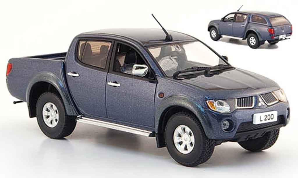 Mitsubishi L200 1/43 Vitesse grijs avec abnehmbarem Sports Hard Top modelauto