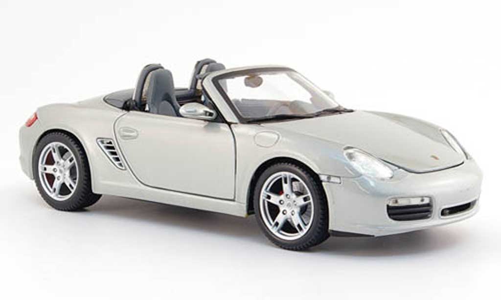 Porsche Boxster 1/18 Maisto grijs mit licht und sound modelauto