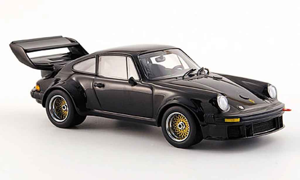 Porsche 934 Big Wing 1/43 Kyosho Big Wing 5 zwart modelauto