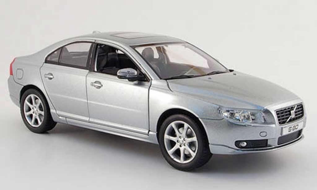 Volvo S80 1/18 Powco grijs 2007 modelauto