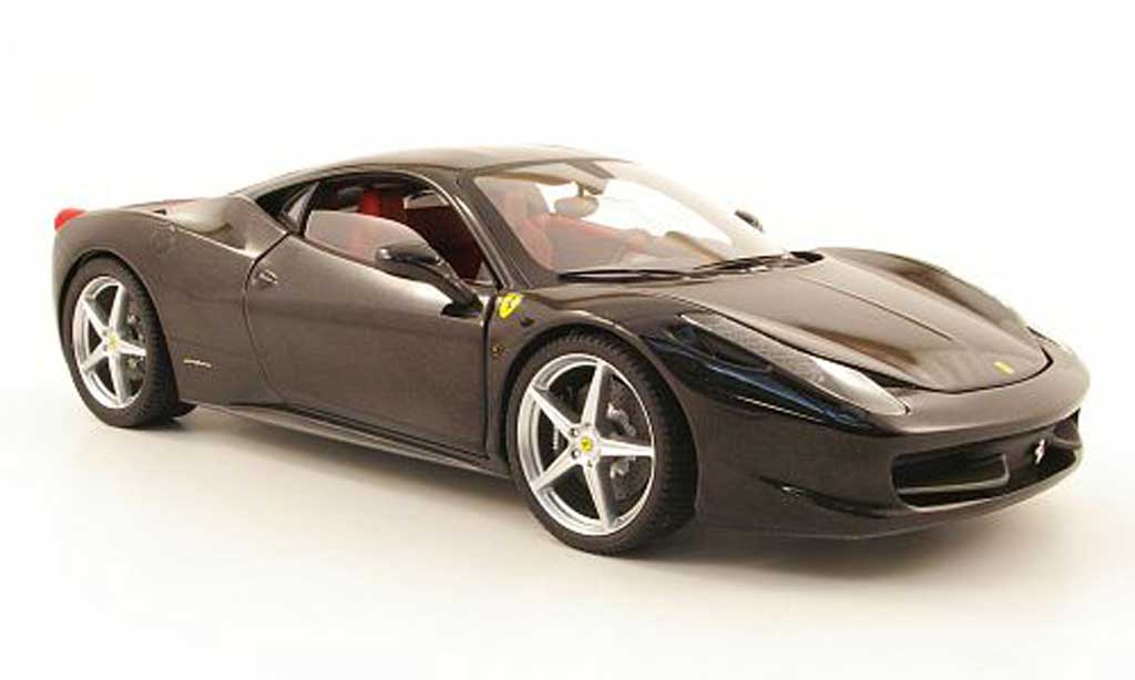 Ferrari 458 Italia 1/18 Hot Wheels Elite Italia zwart 2010 modelauto
