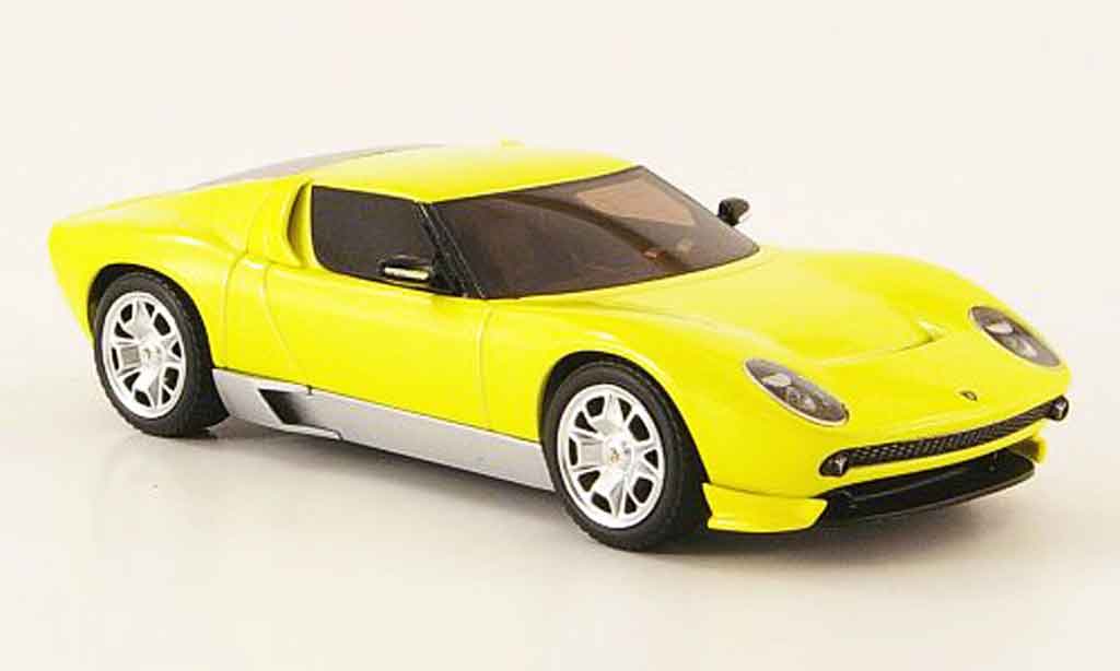 Lamborghini Miura Concept 1/43 Hot Wheels Elite Concept geel modelauto