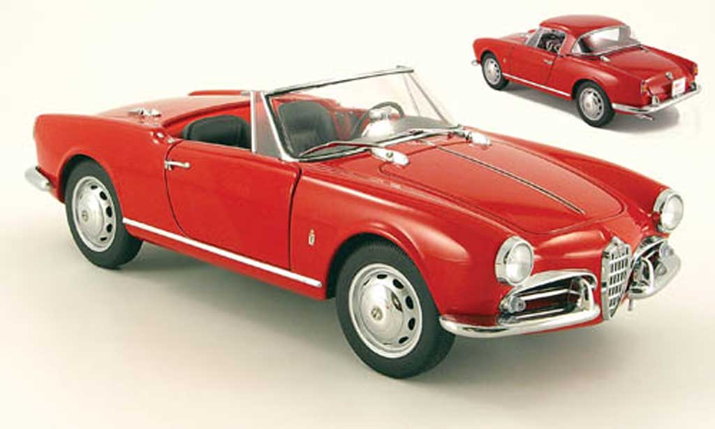 Alfa Romeo Giulietta 1/18 Autoart 1300 spider rood 1955 modelauto